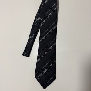 Brioni Black Striped Tie